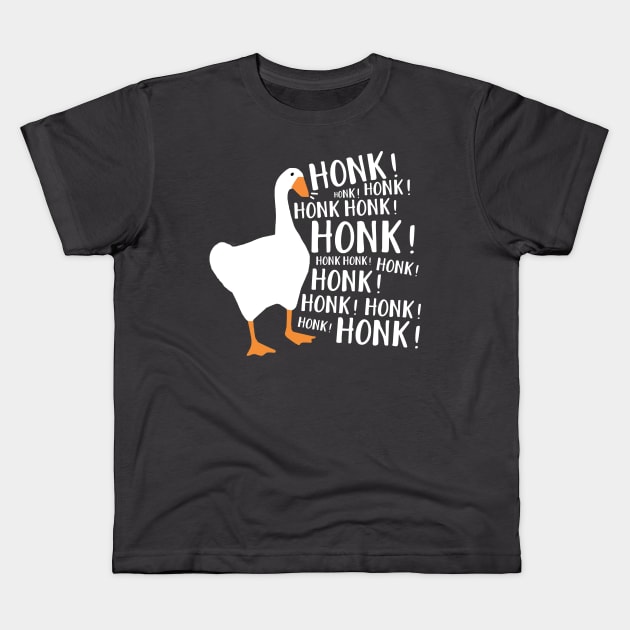 Untitled Goose Honk Kids T-Shirt by BethTheKilljoy